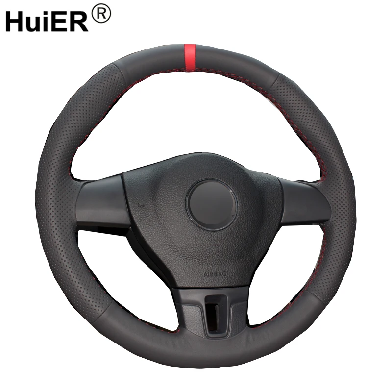 HuiER Hand Sewing Car Steering Wheel Cover Red Marker For Volkswagen VW Tiguan Lavida Passat B7 Jetta Mk6 Auto Steering Wheel
HuiER Hand Sewing Car Steering Wheel Cover Red Marker For Volkswagen VW Tiguan Lavida Passat B7 Jetta Mk6 Auto Steering Wheel