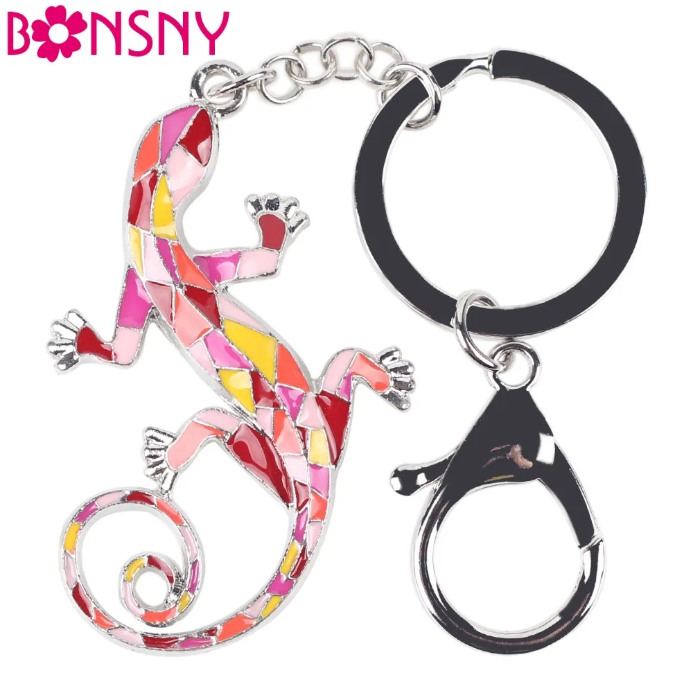 Bonsny 2016 Enamel Alloy Gecko Lizard Alloy Metal Key Chain Key Ring Gift For Women Girl Bag Charm Keychain Latest Jewelry
Bonsny 2016 Enamel Alloy Gecko Lizard Alloy Metal Key Chain Key Ring Gift For Women Girl Bag Charm Keychain Latest Jewelry