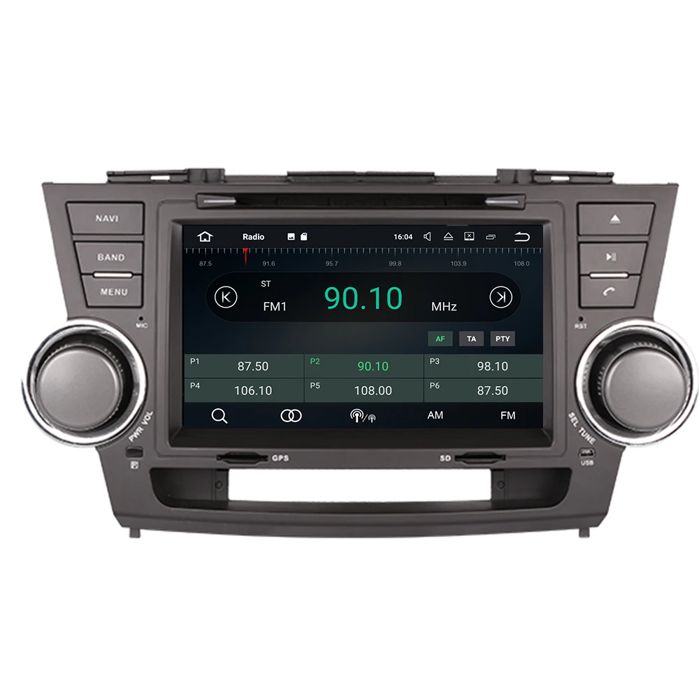 Android10 MAX64 DSP автомобильный gps навигация dvd плеер радио для TOYOTA HIGHLANDER 2008 + стерео