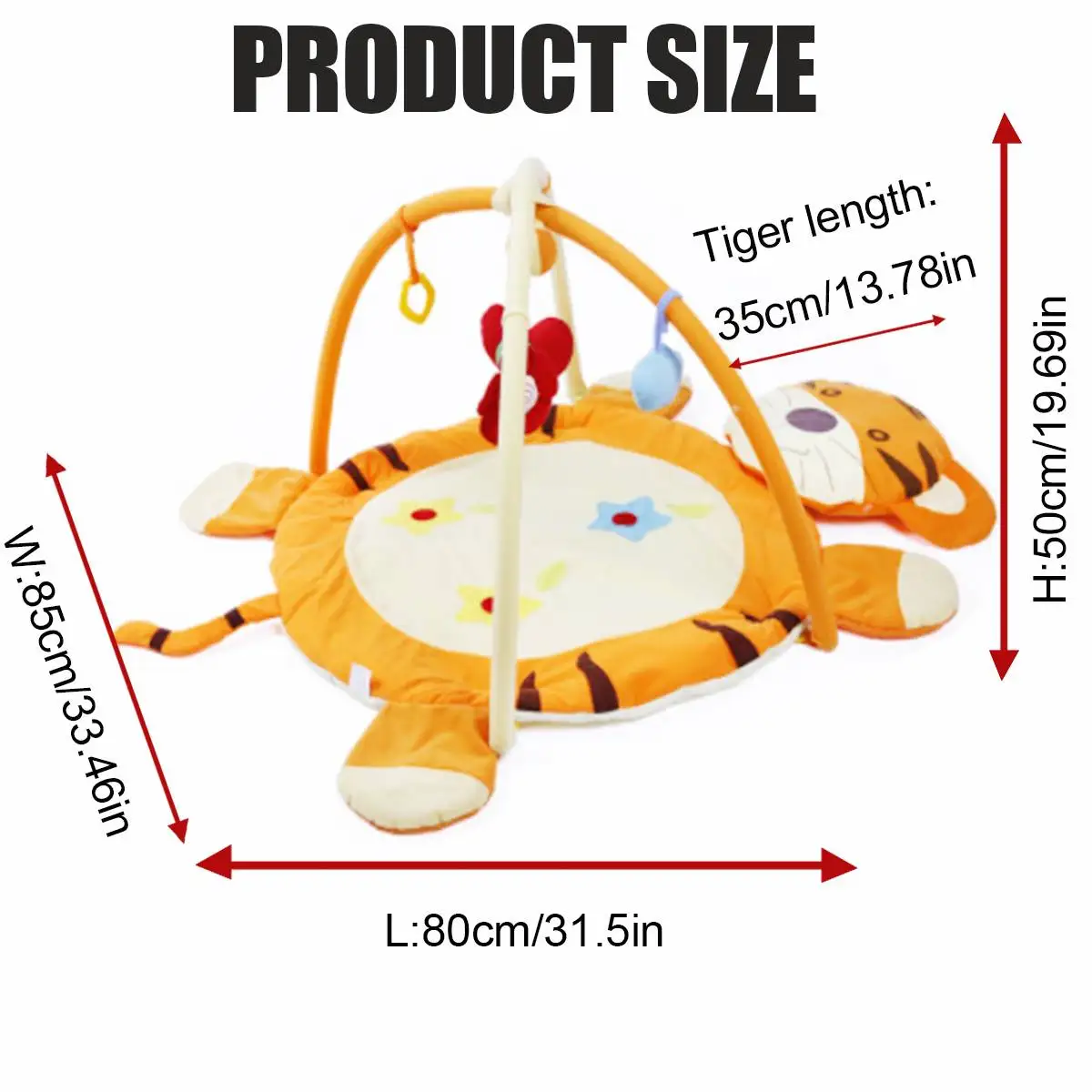 Baby Plays Mat Educational Puzzle Carpet With 5pcs Pendant Kids Gym Crawling Activity Rug Toys 85x85x50cm for 0-12 Months
Baby Plays Mat Educational Puzzle Carpet With 5pcs Pendant Kids Gym Crawling Activity Rug Toys 85x85x50cm for 0-12 Months