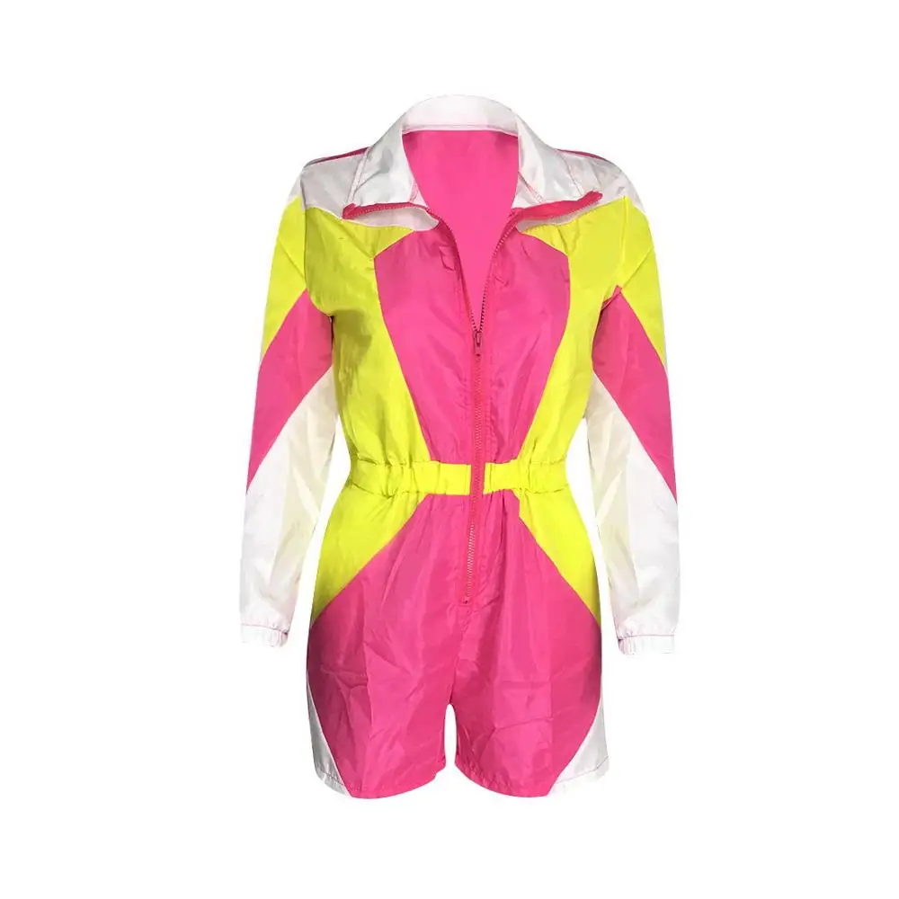 Patchwork Full Sleeve Turn-Down Collar Zipper Sunscreen Loose Jumpsuit Casual Fashion Female Playsuits Women Rompers
Patchwork Full Sleeve Turn-Down Collar Zipper Sunscreen Loose Jumpsuit Casual Fashion Female Playsuits Women Rompers