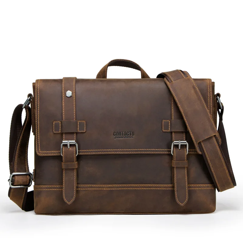 Johnature 2021 New Men Satchels Bag Genuine Leather Shoulder & Handbags Casual First Layer Cowhide Solid Color Briefcase
Johnature 2021 New Men Satchels Bag Genuine Leather Shoulder & Handbags Casual First Layer Cowhide Solid Color Briefcase