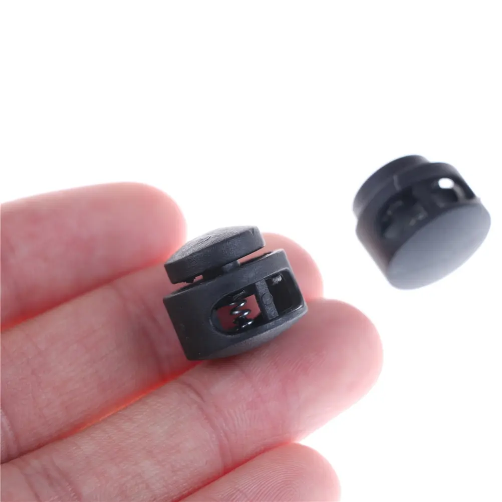 10Pcs/lot Spring Stop Double Holes Plastic Lanyard Cord Locks End For Shoe Black Color for Shoes Accessories
10Pcs/lot Spring Stop Double Holes Plastic Lanyard Cord Locks End For Shoe Black Color for Shoes Accessories