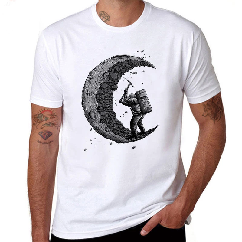 2019 Summer Hot sale Mens Tops T-Shirt Digging Moon T-Shirt MenS Custom Printed Tops Cotton Design your own style of T-shirt
2019 Summer Hot sale Mens Tops T-Shirt Digging Moon T-Shirt MenS Custom Printed Tops Cotton Design your own style of T-shirt
