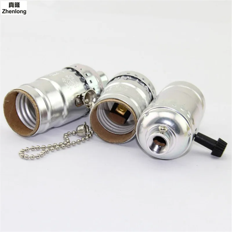 New E27 Aluminum Retro Antique Vintage LED Light Lamp Bulb Holder Socket Fitting Shade Lamp Bases Zipper Knob Lamp Cap
New E27 Aluminum Retro Antique Vintage LED Light Lamp Bulb Holder Socket Fitting Shade Lamp Bases Zipper Knob Lamp Cap