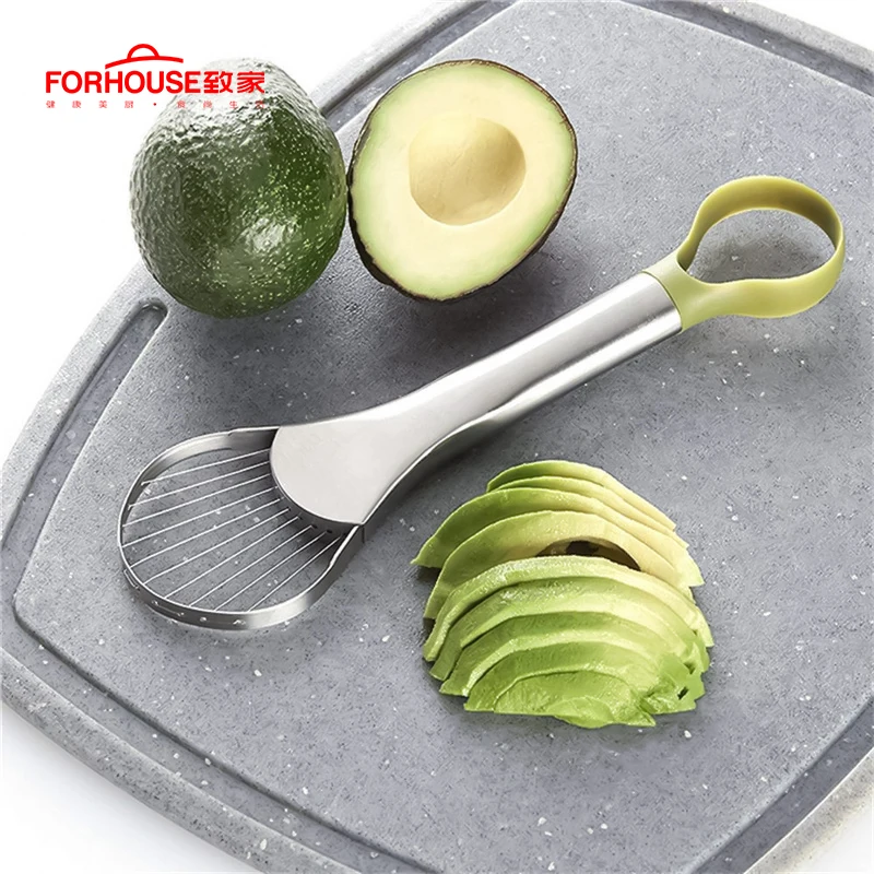Multifunctional 2 in 1 Avocado Cutter Non-slip Design Slicer Peeler Sliver Stainless Steel Scoop Slices Kitchen Tool
Multifunctional 2 in 1 Avocado Cutter Non-slip Design Slicer Peeler Sliver Stainless Steel Scoop Slices Kitchen Tool