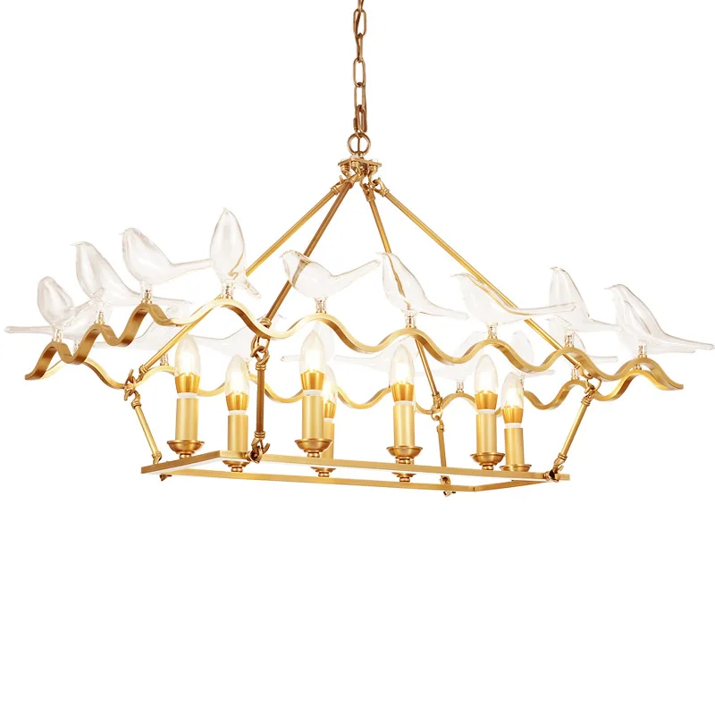 Modern Creative Personality Chandeliers Clear Glass Bird Pattern Chandeliers Living Room Model Dining Room Villa Chandeliers
Modern Creative Personality Chandeliers Clear Glass Bird Pattern Chandeliers Living Room Model Dining Room Villa Chandeliers