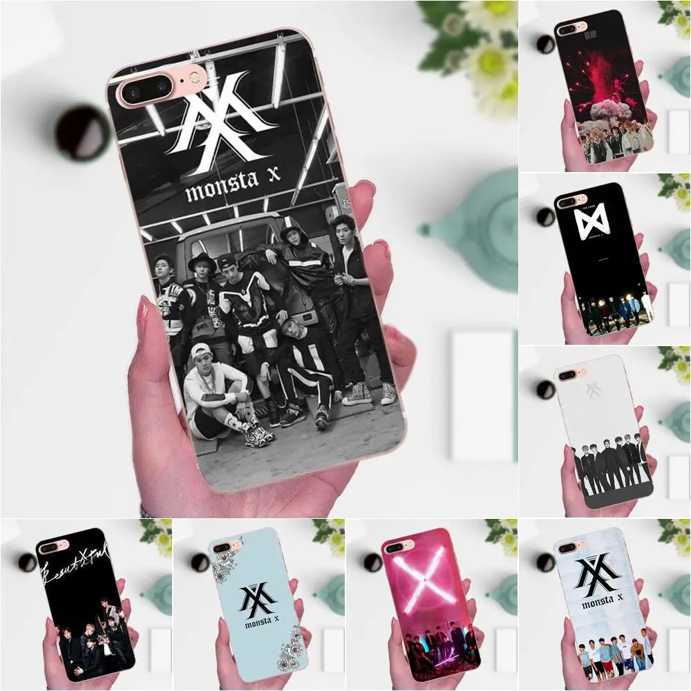 Фото Мягкий защитный чехол Monsta X Kpop с мультяшным рисунком для Xiaomi Redmi Note 2 3 3S 4 4A 4X 5 5A 6 6A Pro