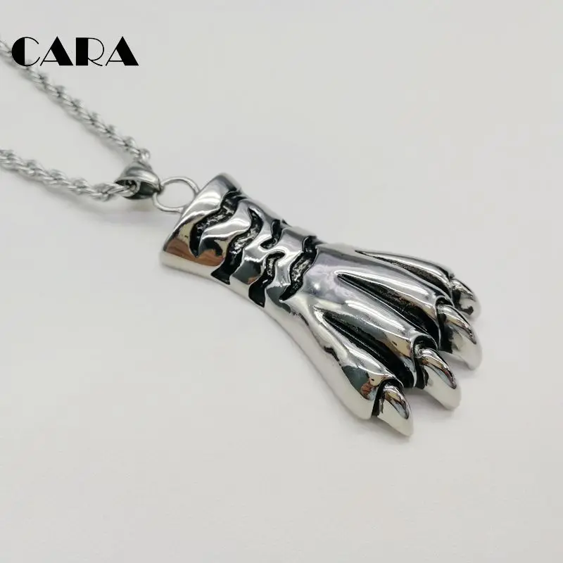 New Arrival 316L Stainless steel tiger paw pendant necklace vintage animal paw necklace for men jewelry CARA0301
New Arrival 316L Stainless steel tiger paw pendant necklace vintage animal paw necklace for men jewelry CARA0301