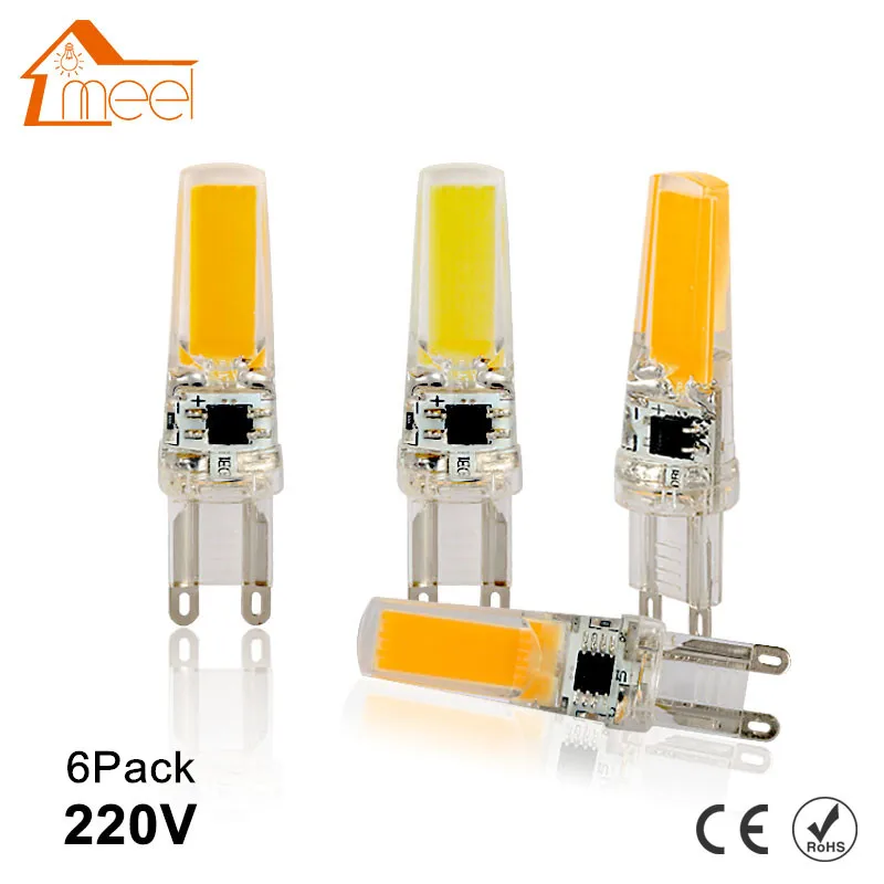 6Pcs G9 COB LED Lamp 220V COB SMD G9 LED Bulb Light Crystal Silicone 360 Beam Angle Lights replace Halogen Spotlight Chandelier
6Pcs G9 COB LED Lamp 220V COB SMD G9 LED Bulb Light Crystal Silicone 360 Beam Angle Lights replace Halogen Spotlight Chandelier