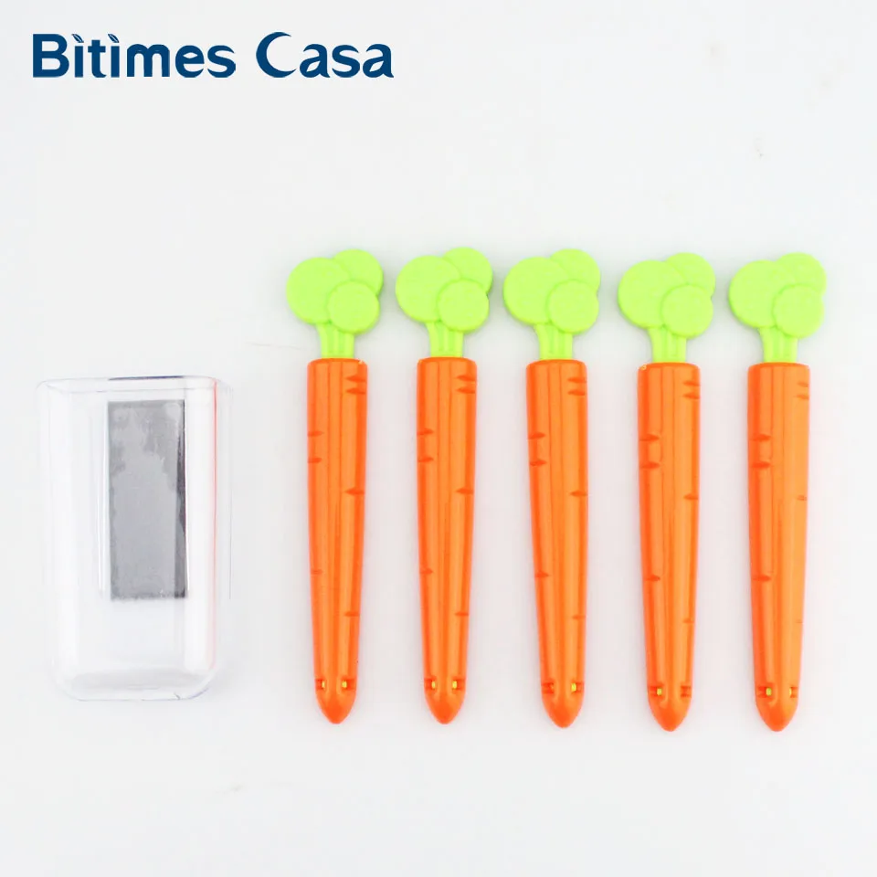 Bitimes 5 шт./лот герметичные зажимы для еды магниты на холодильник форма моркови с