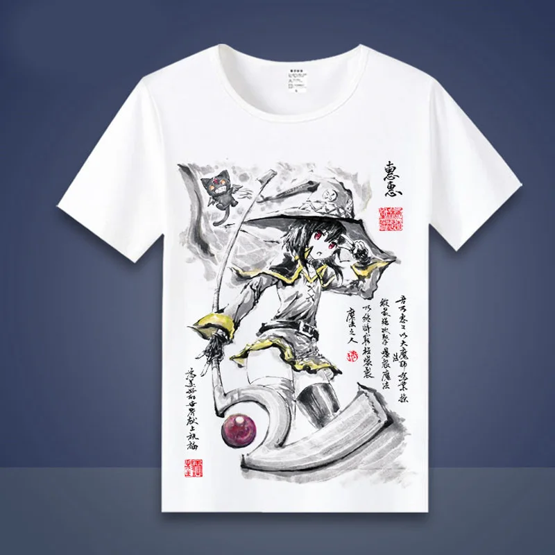 New Kono Subarashii Sekai ni Shukufuku wo Megumin Cosplay T-Shirt Anime Aqua Ink painting style T shirt Fashion Men Women Tees
New Kono Subarashii Sekai ni Shukufuku wo Megumin Cosplay T-Shirt Anime Aqua Ink painting style T shirt Fashion Men Women Tees