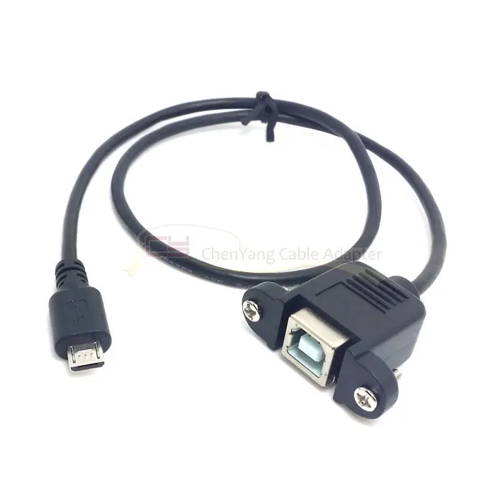 Micro USB 5pin Male to USB B Female Panel Mount Type Cable 50cm with Screws 2pcs/lot
Micro USB 5pin Male to USB B Female Panel Mount Type Cable 50cm with Screws 2pcs/lot