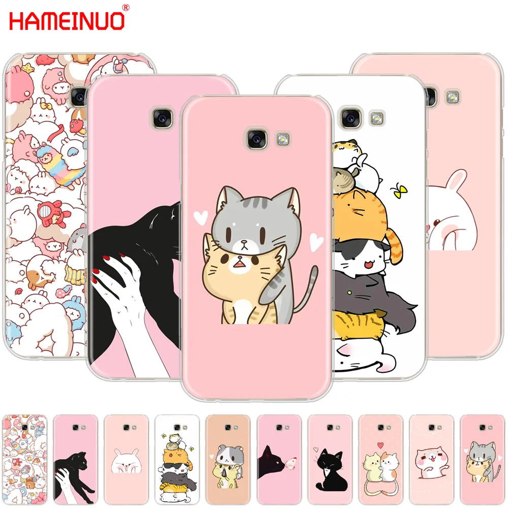 HAMEINUO Kawaii Molang мультфильм аниме собака кот сотовый телефон чехол для Samsung Galaxy A3 A310 A5