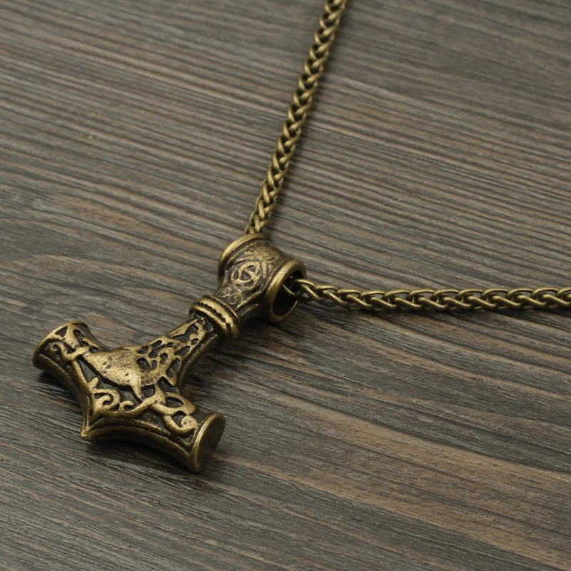 Drop Shipping 1 Pc Ancient Bronze /Retro Silver Thor's Hammer Mjolnir Pendant Necklace Viking Scandinavian Norse Viking Necklace
Drop Shipping 1 Pc Ancient Bronze /Retro Silver Thor's Hammer Mjolnir Pendant Necklace Viking Scandinavian Norse Viking Necklace