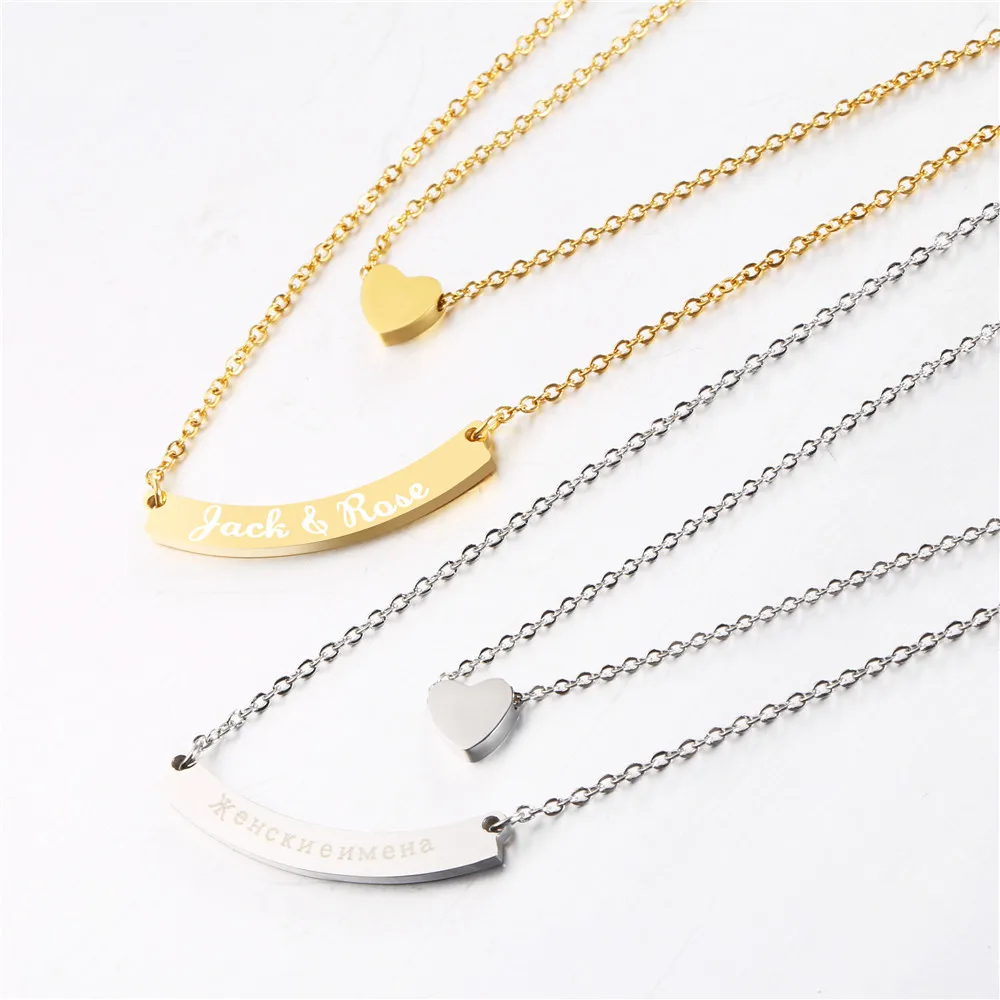 Name Necklace Heart&Blank Bar Two-Layer Necklace& Stamped Letters Personalized Gift For Her Customized Jewelry GN2744
Name Necklace Heart&Blank Bar Two-Layer Necklace& Stamped Letters Personalized Gift For Her Customized Jewelry GN2744
