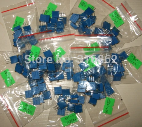 FREE SHIPPING 13valuesx10pcs=130pcs 3296W Pack High Precision 3296 Variable Multiturn kit
FREE SHIPPING 13valuesx10pcs=130pcs 3296W Pack High Precision 3296 Variable Multiturn kit