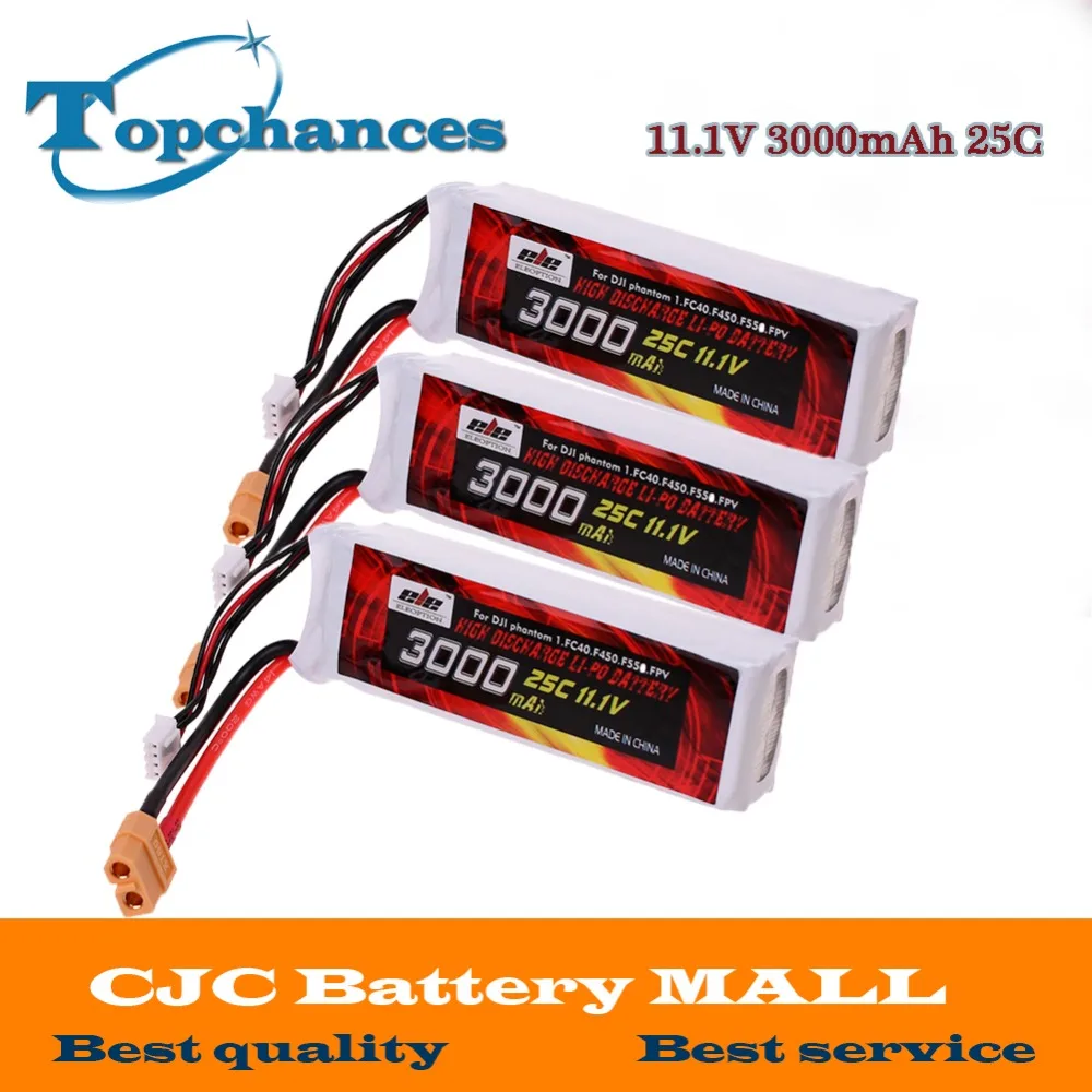 3X High Quality Lipo Battery 11.1V 3000mah 25C XT60 Plug for DJI Phantom 1 FC40 DJI Flame Wheel F450 F550 FPV Quadcopter
3X High Quality Lipo Battery 11.1V 3000mah 25C XT60 Plug for DJI Phantom 1 FC40 DJI Flame Wheel F450 F550 FPV Quadcopter