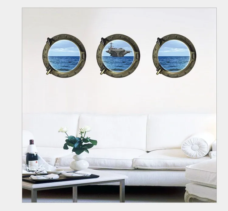 

Z-1-003 triptych 3D simulation 3D simulation of interior decoration wall sticker ocean steamer set 3