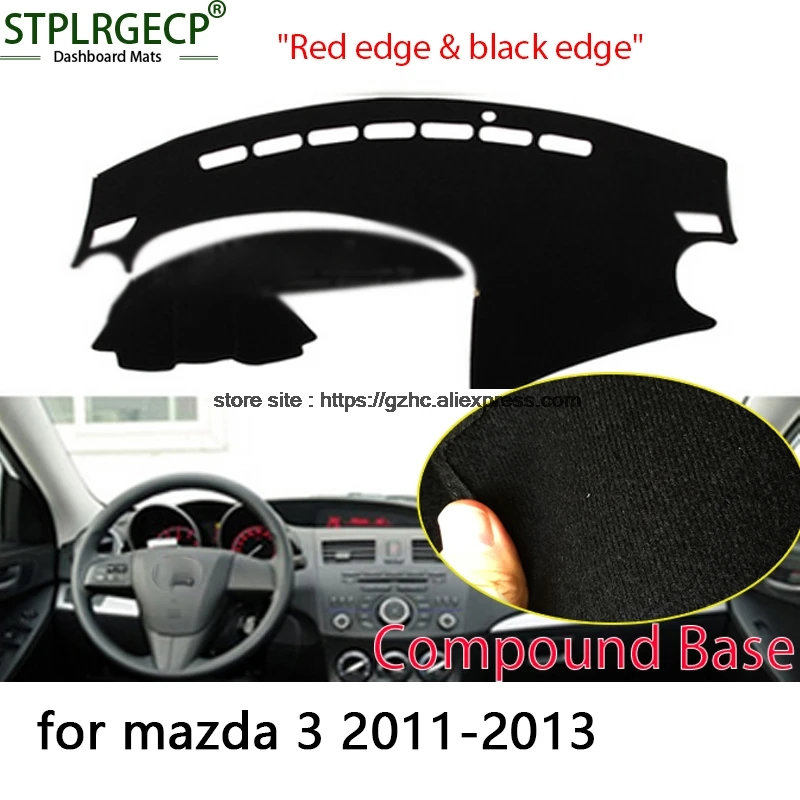 

StplrgeCP For mazda 3 2006-2016 double layer Car Dashboard Cover Avoid Light Pad Instrument Platform Dash Board Cover Sticker