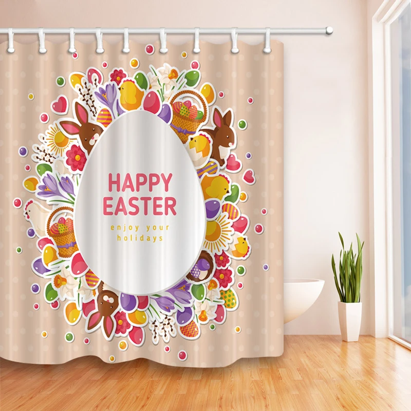 Polyester Waterproof Shower Curtain Funny Cartoon Easter Rabbit 12pc Hooks Mildew Resistant Bath Curtain Home Bathroom Decor
Polyester Waterproof Shower Curtain Funny Cartoon Easter Rabbit 12pc Hooks Mildew Resistant Bath Curtain Home Bathroom Decor