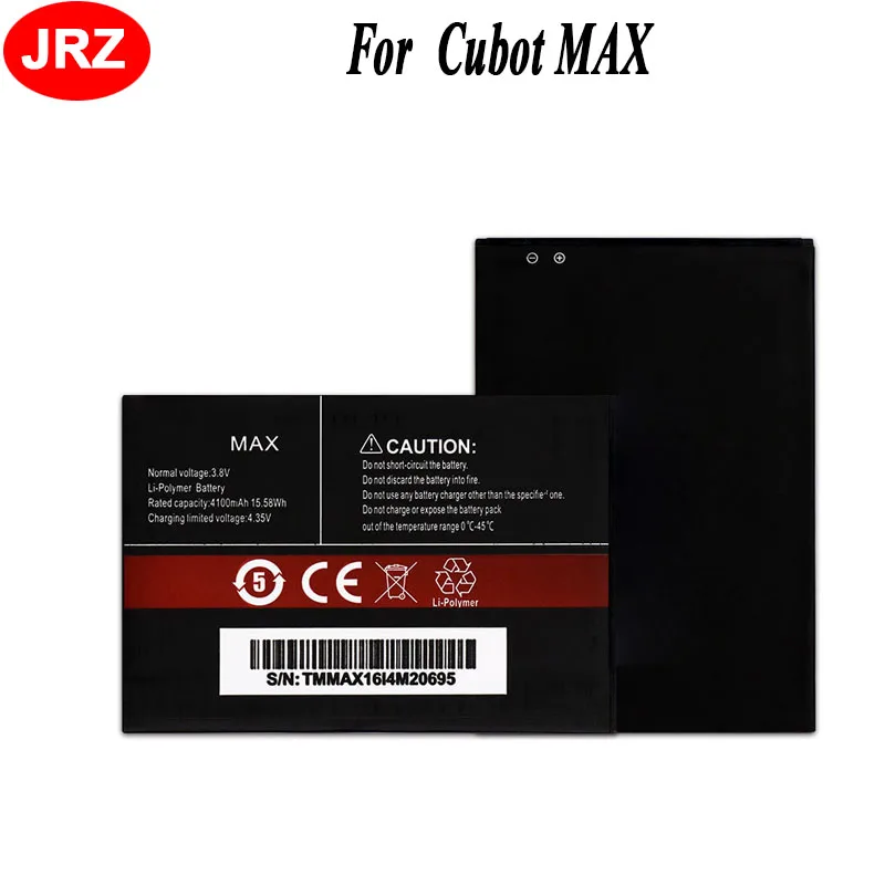 JRZ для Cubot MAX батареи телефона 4100mAh Высокая емкость 3,8 V Высокое качество замена батареи
JRZ для Cubot MAX батареи телефона 4100mAh Высокая емкость 3,8 V Высокое качество замена батареи