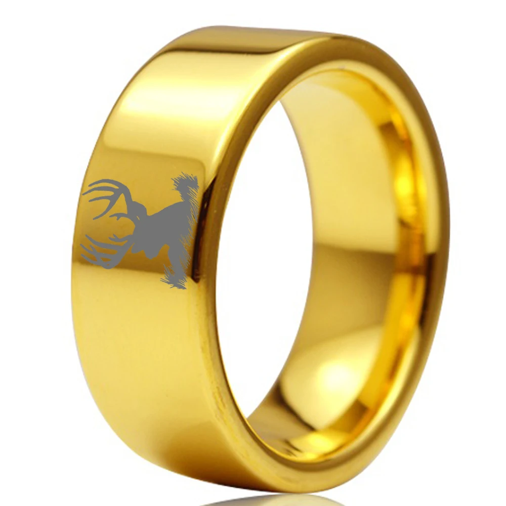 8mm Male Gold Color Xmas Deer Elk Laser Ring Comfort Fit Female Flat Tungsten Carbide Wedding Band Size 8 to 13
8mm Male Gold Color Xmas Deer Elk Laser Ring Comfort Fit Female Flat Tungsten Carbide Wedding Band Size 8 to 13