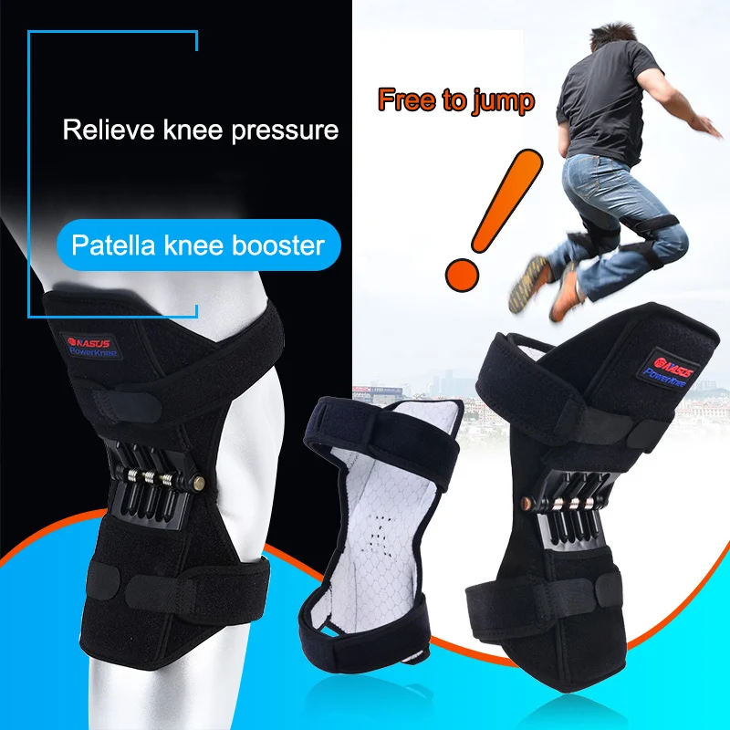 

Newly 1 Pair Patella Booster Spring Knee Brace Support for Mountaineering Squat Sports 19ing