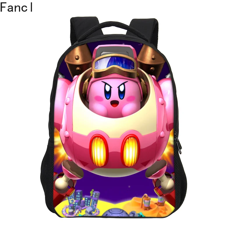 Fashion Hot Kirby Study Backpack 3D Printing Bookbag Cute Children Shoulder Bag School Casul Girl | Багаж и сумки