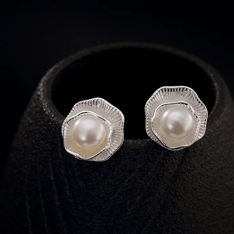 Fashion 100% nature pearl real 925 sterling silver stud earrings for women pure S925 silver ear ing jewelry accessories
Fashion 100% nature pearl real 925 sterling silver stud earrings for women pure S925 silver ear ing jewelry accessories