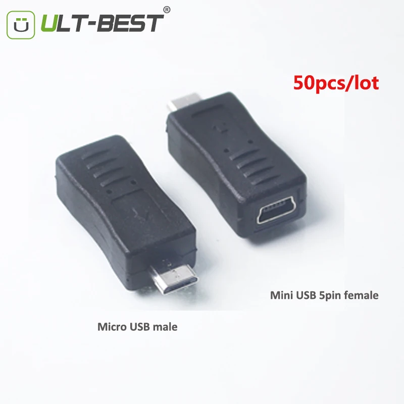 ULT-Best 50PCS Wholesale Micro USB Male to Mini 5pin Female Adapter Charger Connector Converter Adaptor
ULT-Best 50PCS Wholesale Micro USB Male to Mini 5pin Female Adapter Charger Connector Converter Adaptor