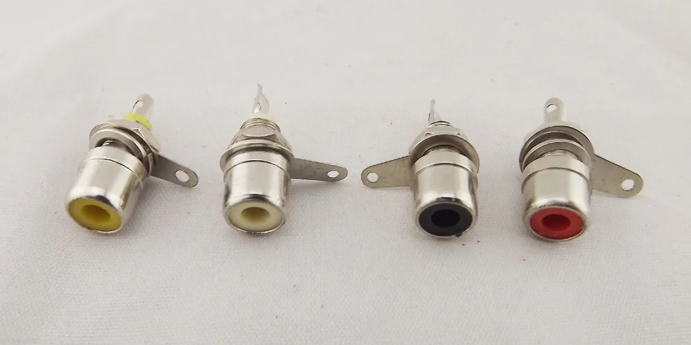 12pcs RCA Phono Female Chassis Screws Panel Mount Soldering Socket Metal Connectors
12pcs RCA Phono Female Chassis Screws Panel Mount Soldering Socket Metal Connectors