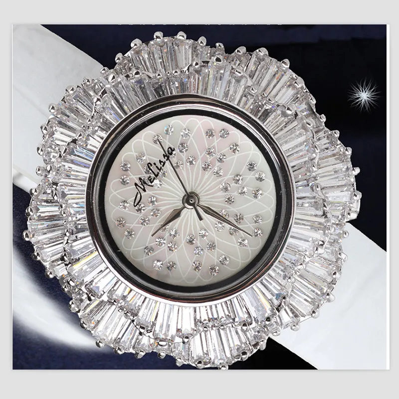 Melissa Luxury Women Rhinestone Watches Fashion Colorful Crystal Flower Watch Double-layer Petals Wristwatch Quartz Montre Femme
Melissa Luxury Women Rhinestone Watches Fashion Colorful Crystal Flower Watch Double-layer Petals Wristwatch Quartz Montre Femme