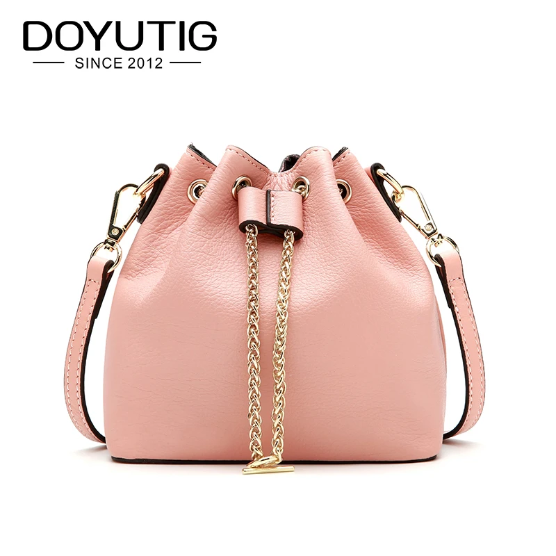 DOYUTIG Luxury Women's Genuine Leather Bucket Bags Classical Pink Color Real Cow Leather Fashion Handbags & Crossbody Bags F611
DOYUTIG Luxury Women's Genuine Leather Bucket Bags Classical Pink Color Real Cow Leather Fashion Handbags & Crossbody Bags F611