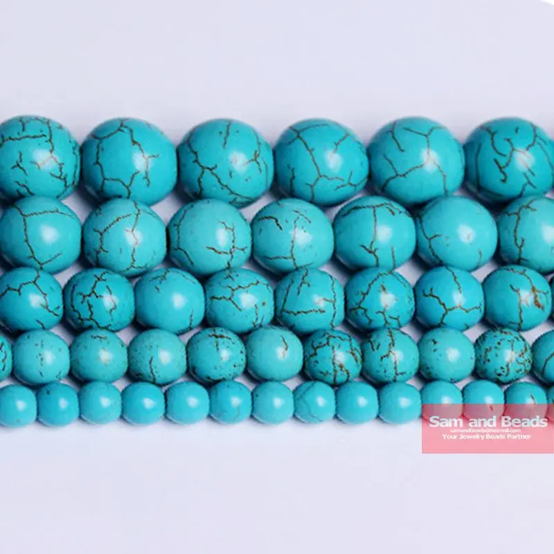 Free Shipping Smooth Natural Stone Blue Turquoises Round Loose Beads 15" Strand 4 6 8 10 12 MM Pick Size For Jewelry Making BTB2
Free Shipping Smooth Natural Stone Blue Turquoises Round Loose Beads 15" Strand 4 6 8 10 12 MM Pick Size For Jewelry Making BTB2