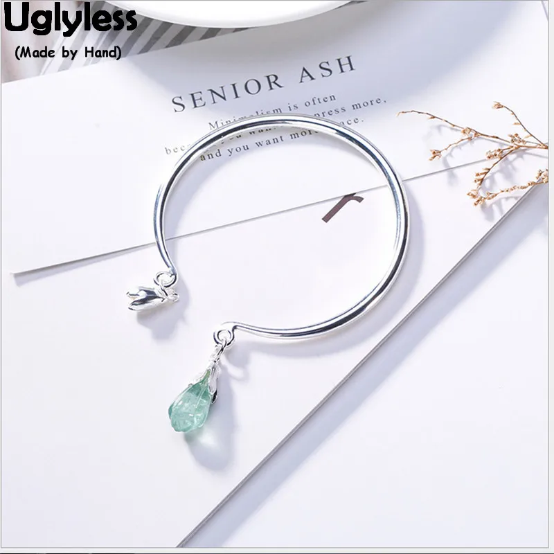 Uglyless 100% Real 925 Sterling Silver Magnolia Charms Bangles for Women Fluorite Flower Bangle Polished Bracelets Fine Jewelry
Uglyless 100% Real 925 Sterling Silver Magnolia Charms Bangles for Women Fluorite Flower Bangle Polished Bracelets Fine Jewelry