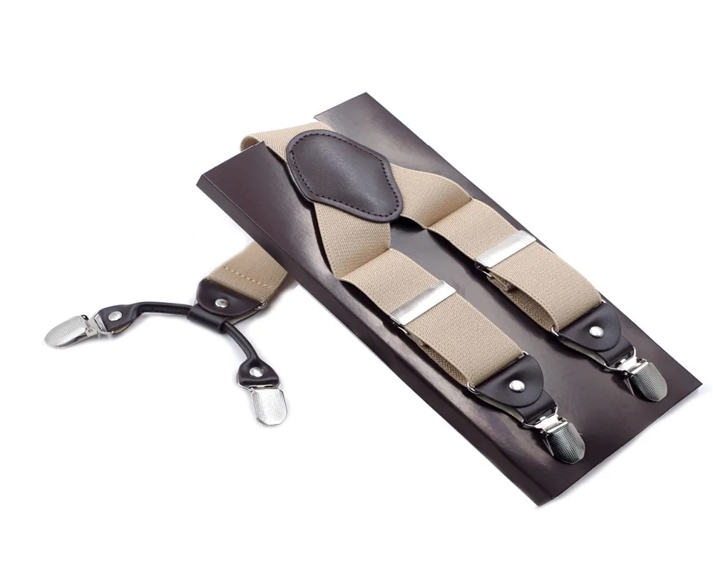 Adult Men's 4 Clip Elastic Straps Y Striped Leather Trousers Sling Solid Color Suspenders High Quality Men's Braces
Adult Men's 4 Clip Elastic Straps Y Striped Leather Trousers Sling Solid Color Suspenders High Quality Men's Braces