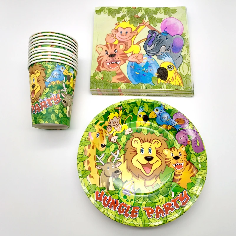60PCS/LOT Birthday Party Kids Favors Plates Jungle Animal Cartoon Theme Decorate Cups Paper Napkins Baby Shower Events Supplies
60PCS/LOT Birthday Party Kids Favors Plates Jungle Animal Cartoon Theme Decorate Cups Paper Napkins Baby Shower Events Supplies
