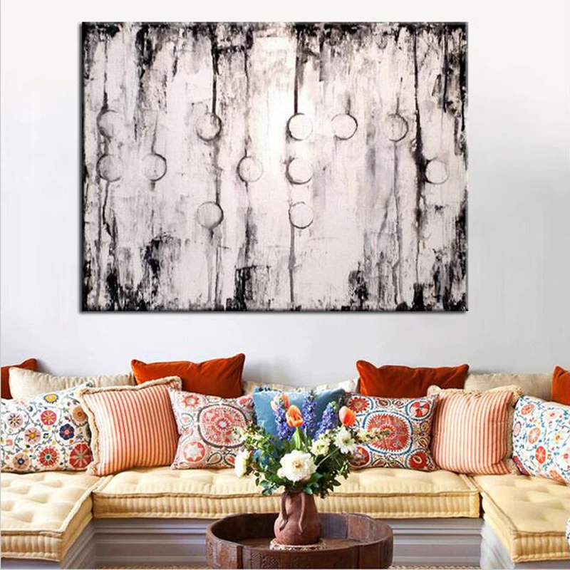 Pure Hand Painted Black White Abstract Oil Painting Decorative Picture for Home Decor Canvas Art Wall Decor
Pure Hand Painted Black White Abstract Oil Painting Decorative Picture for Home Decor Canvas Art Wall Decor