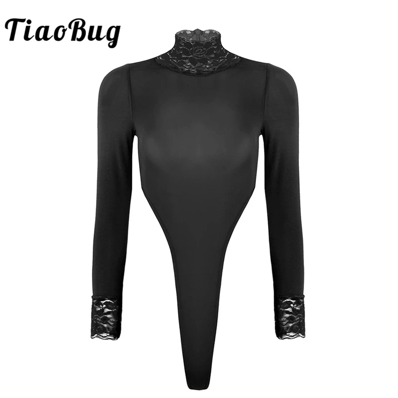 TiaoBug Fashion Women Long Sleeve Floral Lace Bodysuit Turtleneck High Cut Leotard Sexy Women Bodysuit Overall Playsuit Teddy
TiaoBug Fashion Women Long Sleeve Floral Lace Bodysuit Turtleneck High Cut Leotard Sexy Women Bodysuit Overall Playsuit Teddy
