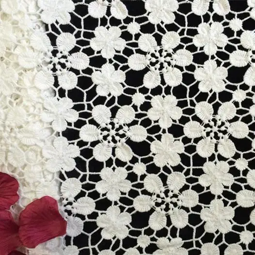 High Quality 2017 Hollow Out Embroidery Lace Fabric For Clothing DIY Accessories African Cord Guipure Lace Fabric For Wedding
High Quality 2017 Hollow Out Embroidery Lace Fabric For Clothing DIY Accessories African Cord Guipure Lace Fabric For Wedding