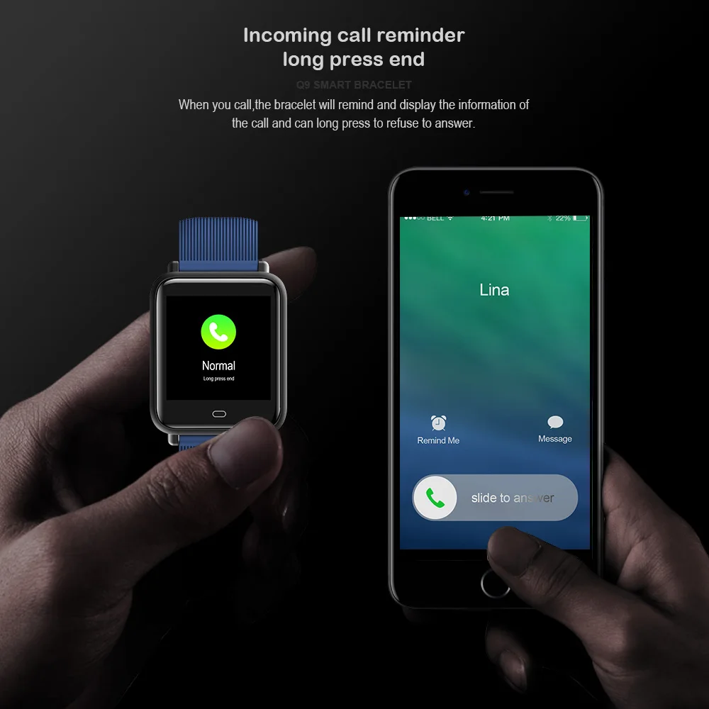 Смарт-часы VERYFiTEK Q9 для мужчин/женщин фитнес-трекер с функцией контроля кровяного