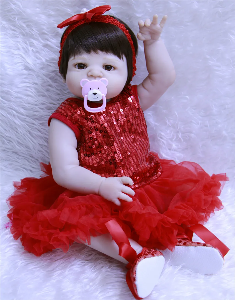 realistic 22" bebe girl eborn toy silicone vinyl body baby girl dolls for child gift real alive newborn bonecas toy 55cm DOLLMA
realistic 22" bebe girl eborn toy silicone vinyl body baby girl dolls for child gift real alive newborn bonecas toy 55cm DOLLMA