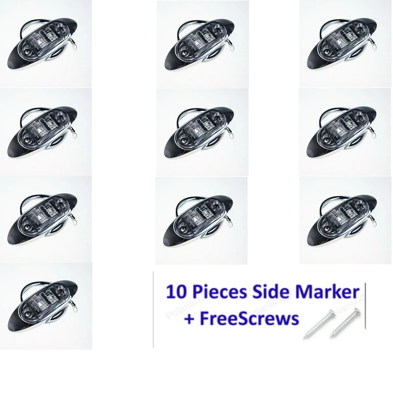 Highlight Sliver Plated Lampholders Red Yellow White Trucks Dedicated 10PCS Chrome Plated Pointed LED Marker Trail Lights
Highlight Sliver Plated Lampholders Red Yellow White Trucks Dedicated 10PCS Chrome Plated Pointed LED Marker Trail Lights