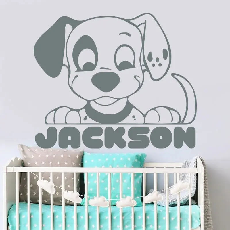 Personalized name decals, Dalmatian appliques, dog vinyl stickers, children's room decals, boy room custom name decals DIY13
Personalized name decals, Dalmatian appliques, dog vinyl stickers, children's room decals, boy room custom name decals DIY13