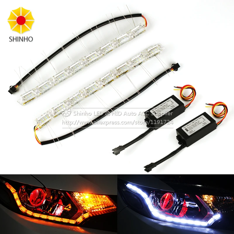 Car Flexible White/Amber Switchback LED Daytime Running Run Fire light Sequential Strip Dual Color DRL Flow Turn Signal Lights
Car Flexible White/Amber Switchback LED Daytime Running Run Fire light Sequential Strip Dual Color DRL Flow Turn Signal Lights