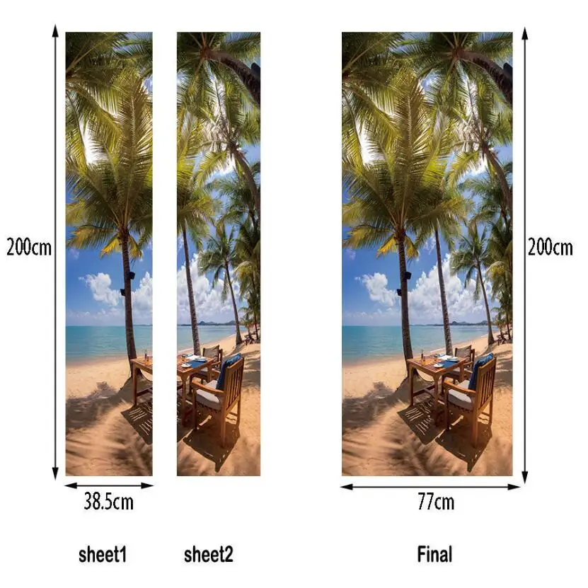 Beautiful Sea Beach Coconut Tree Door Sticker 3d Waterproof Bathroom Deursticker Landscape Adesivi per Porte Decoration W102
Beautiful Sea Beach Coconut Tree Door Sticker 3d Waterproof Bathroom Deursticker Landscape Adesivi per Porte Decoration W102