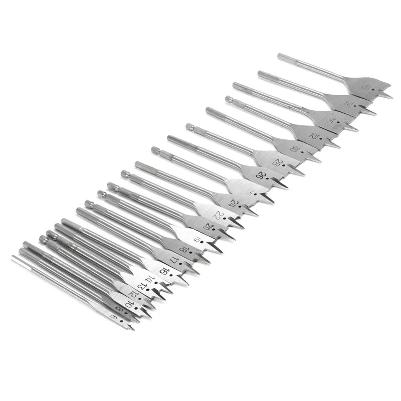 6-40mm Flat Drill Long High Carbon Steel Wood Flat Drill Set Woodworking Spade Drill Bits Durable Woodworking Tool Sets
6-40mm Flat Drill Long High Carbon Steel Wood Flat Drill Set Woodworking Spade Drill Bits Durable Woodworking Tool Sets