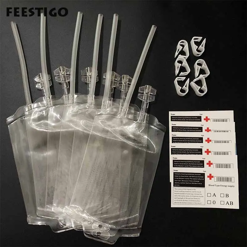 10PCS Transparent Clear Blood Bag Pvc Reusable Blood Energy Drink Bag Halloween Decoration Pouch Props Vampire Party Supplies
10PCS Transparent Clear Blood Bag Pvc Reusable Blood Energy Drink Bag Halloween Decoration Pouch Props Vampire Party Supplies
