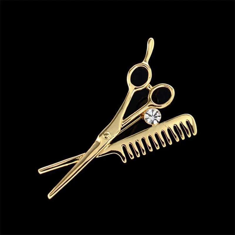 Hot 1Pc Golden/Silvery Unisex Women Men Comb Scissors Styles Crystal Brooch Pin Jewelry Accessories
Hot 1Pc Golden/Silvery Unisex Women Men Comb Scissors Styles Crystal Brooch Pin Jewelry Accessories